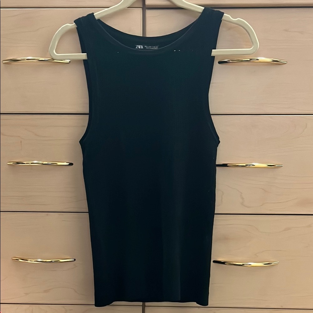 Zara Black Sleeveless Top, size small